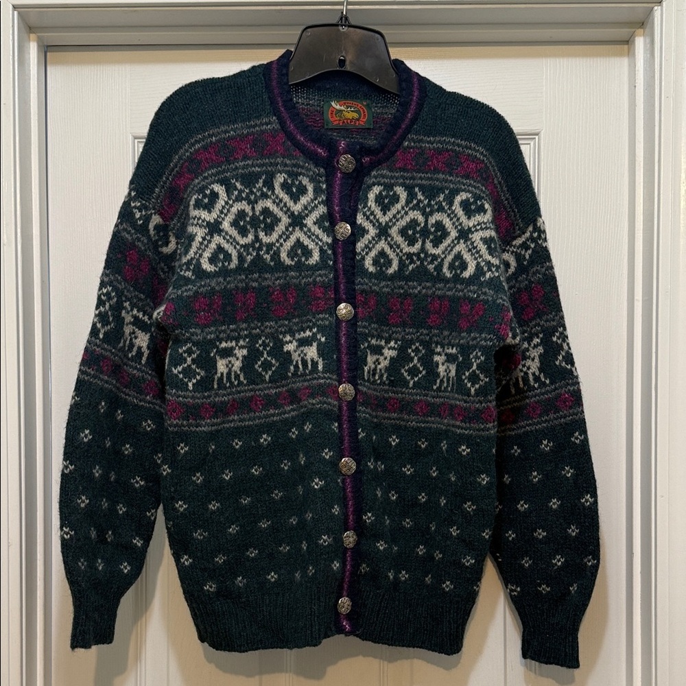 Alps - Women’s Fair Isle Cardigan - size M